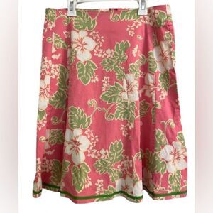 Sara Jane Pink and Green Floral Skirt